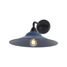 Golden 5096-OWL15 BLK-MAB - Yep by Golden Lighting Croma 1-light Wall Sconce in Matte Blue shade